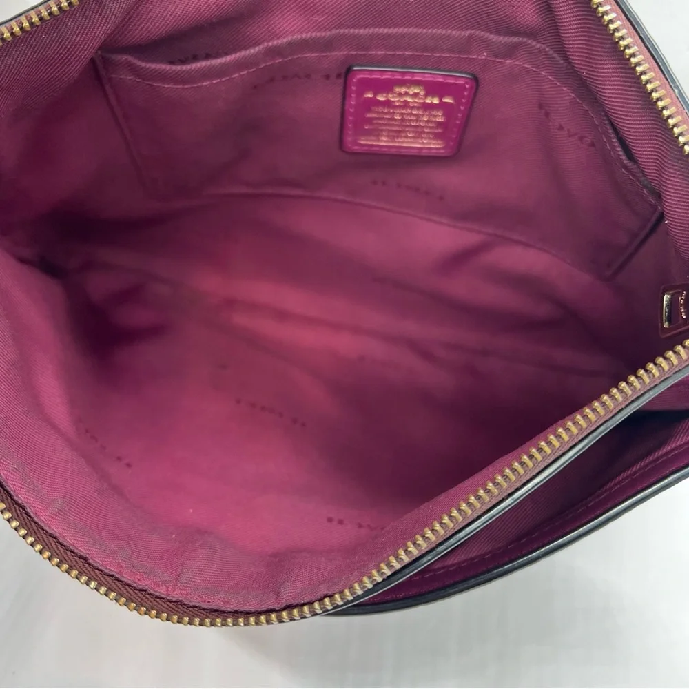 COACH Journal Crossbody In Colorblock Exotic Embossed Leather EUC - Picture 6 of 16